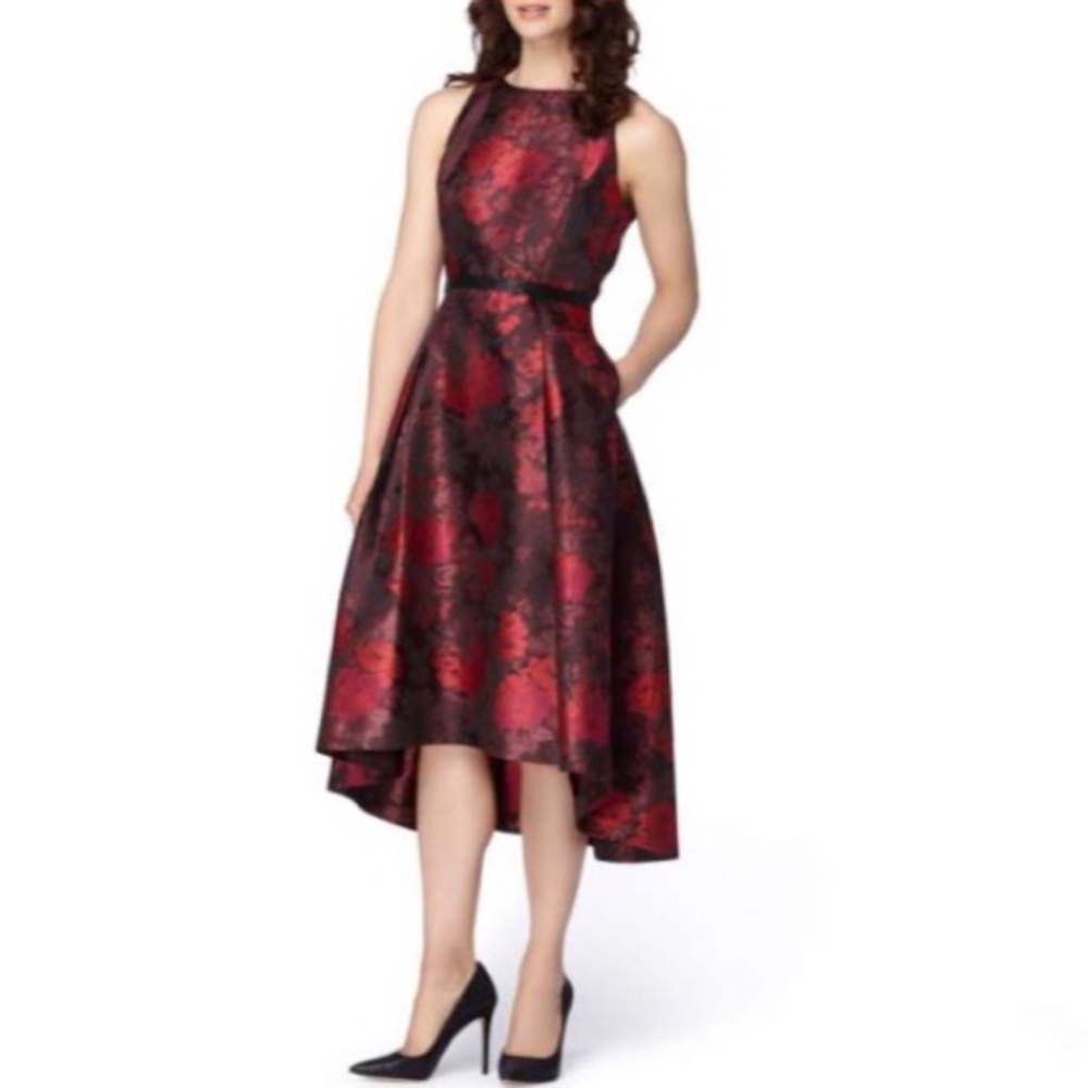 Festive Tahari high low dress